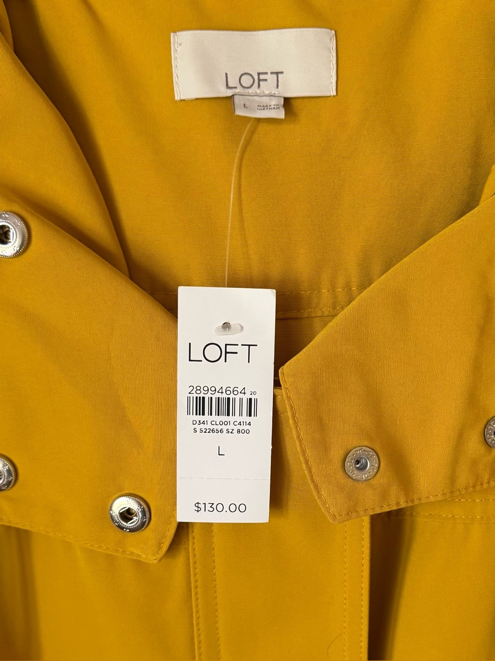 LOFT MODERN RAINCOAT SIZE LARGE IN HONEYDROP ( YELLOW ) - Picture 4 of 8